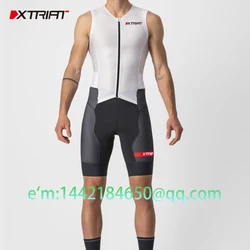 XTRIAT Triathlon Running Bicycle Ciclismo Men Jumpsuit Set  Skinsuit Cycling Sleeveless Running SkinSuit Men Jumpsuit