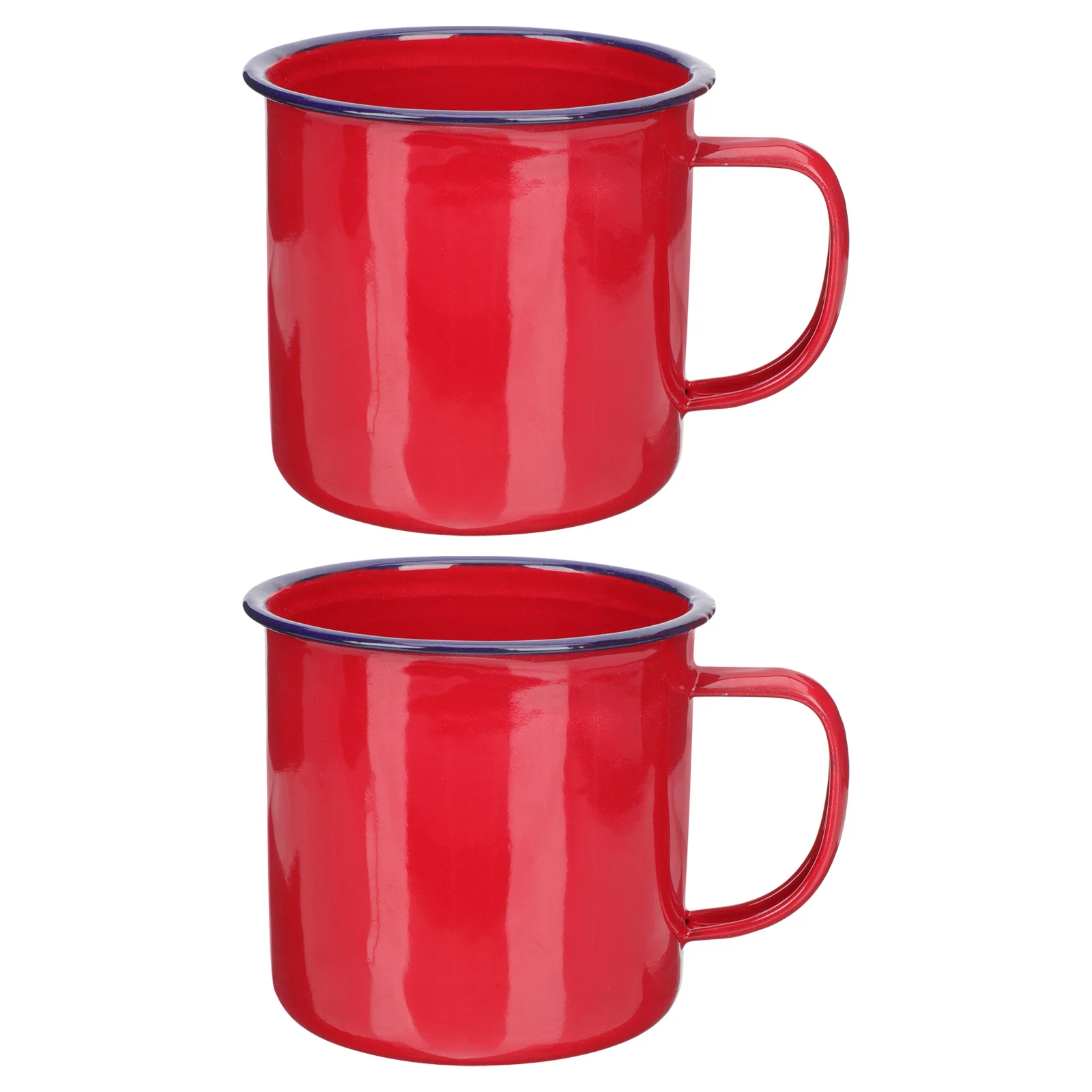 2 Pcs Vintage Enamel Mug Espresso Cups Office Creative Drinking Gift Tea Heat-resistant Style Storage