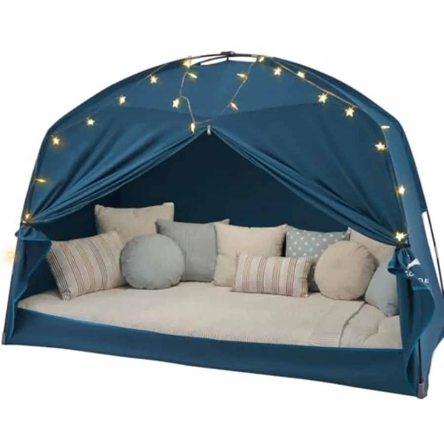 

Bed Tent for Indoor Play Tent with Star Lights Cozy Privacy Space Birthday Gift for Boys and Girls