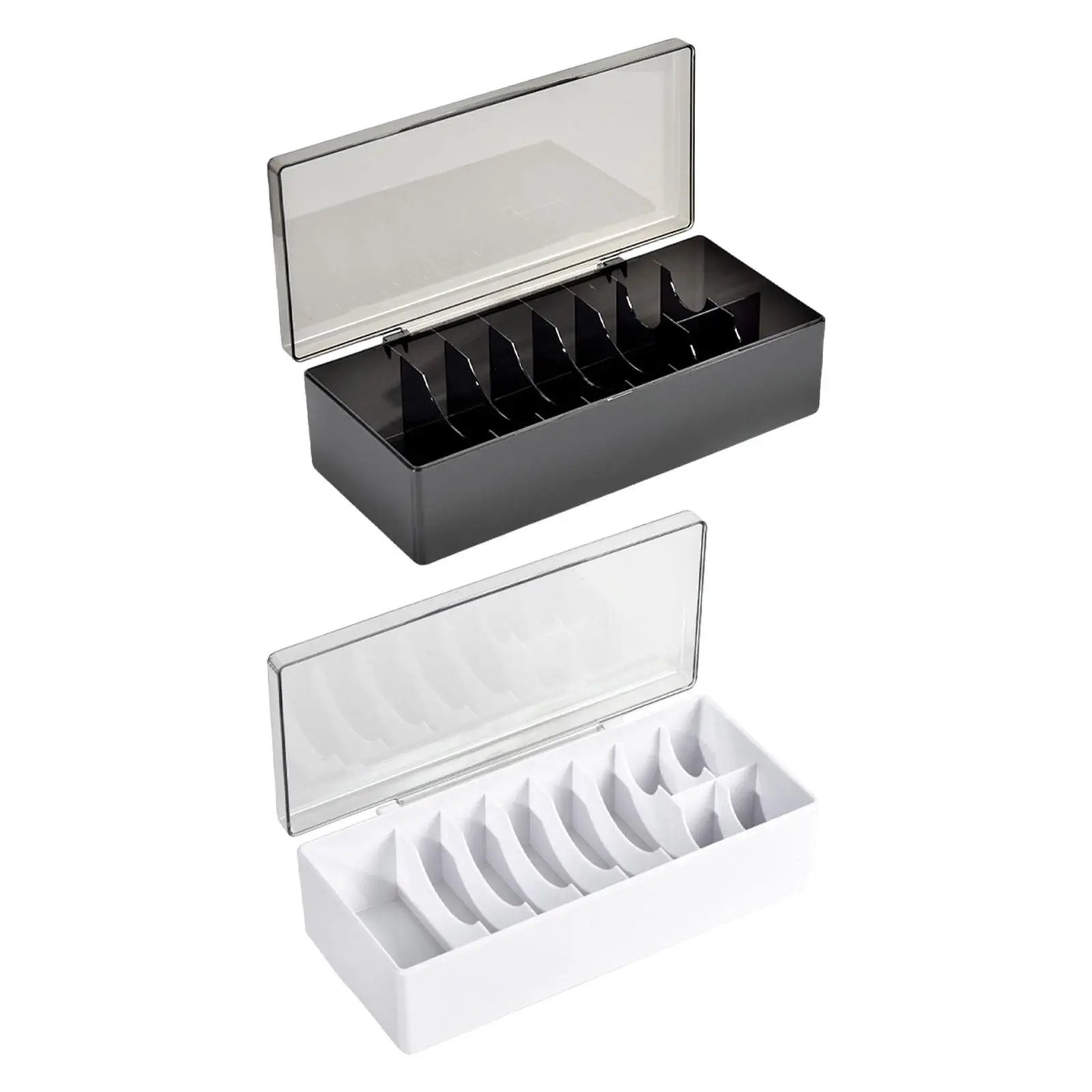 Organisateur de stockage d'extension de cils, conteneur de fournitures de cils transparents pratiques, boîte de rangement de grande capacité, pour l'artisanat de bandes de cheveux