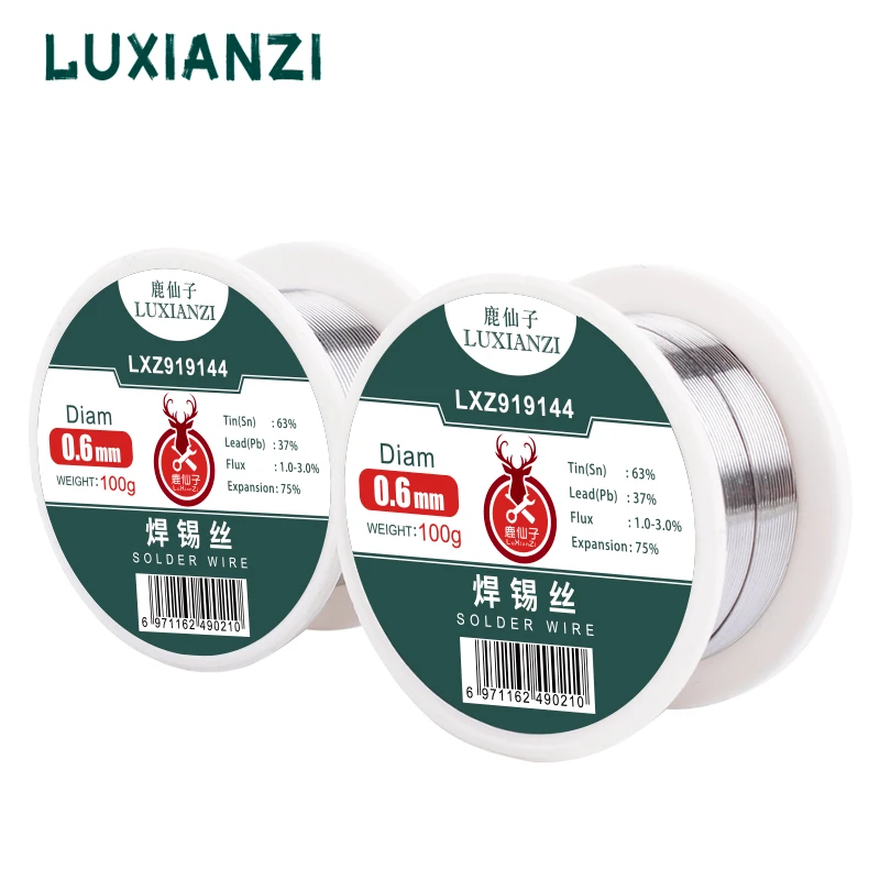 LIXIANZI 100g Solder Wire Tin 63/37 0.5/0.6/0.8/1.0/1.2/1.5mm Welding BGA Repair Tool Rosin Core weld flux Soldering Iron Wire