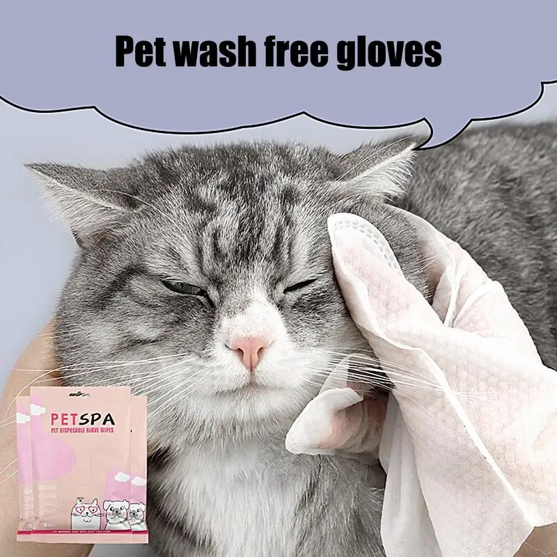 Dog Washing Gloves Non Woven Soft Comfortable Gloves For Pet Grooming 6pcs Mild Cleaning Massage Gloves For Deep Cleaning
