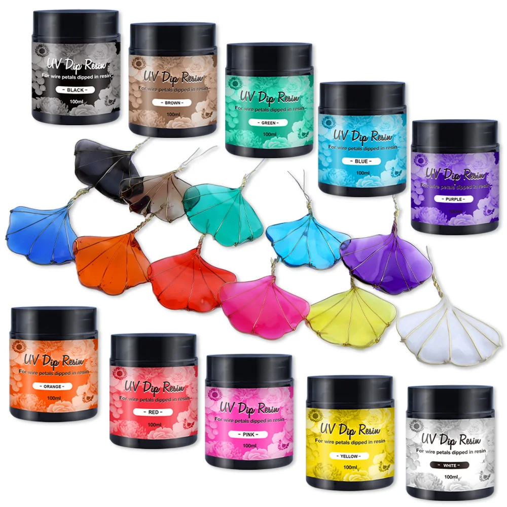 12 Colors UV Dipping Resin (Special for Wire Shapes) – 100g/3.6oz per bottle, ideal for jewelry making and craft DIY. view 5