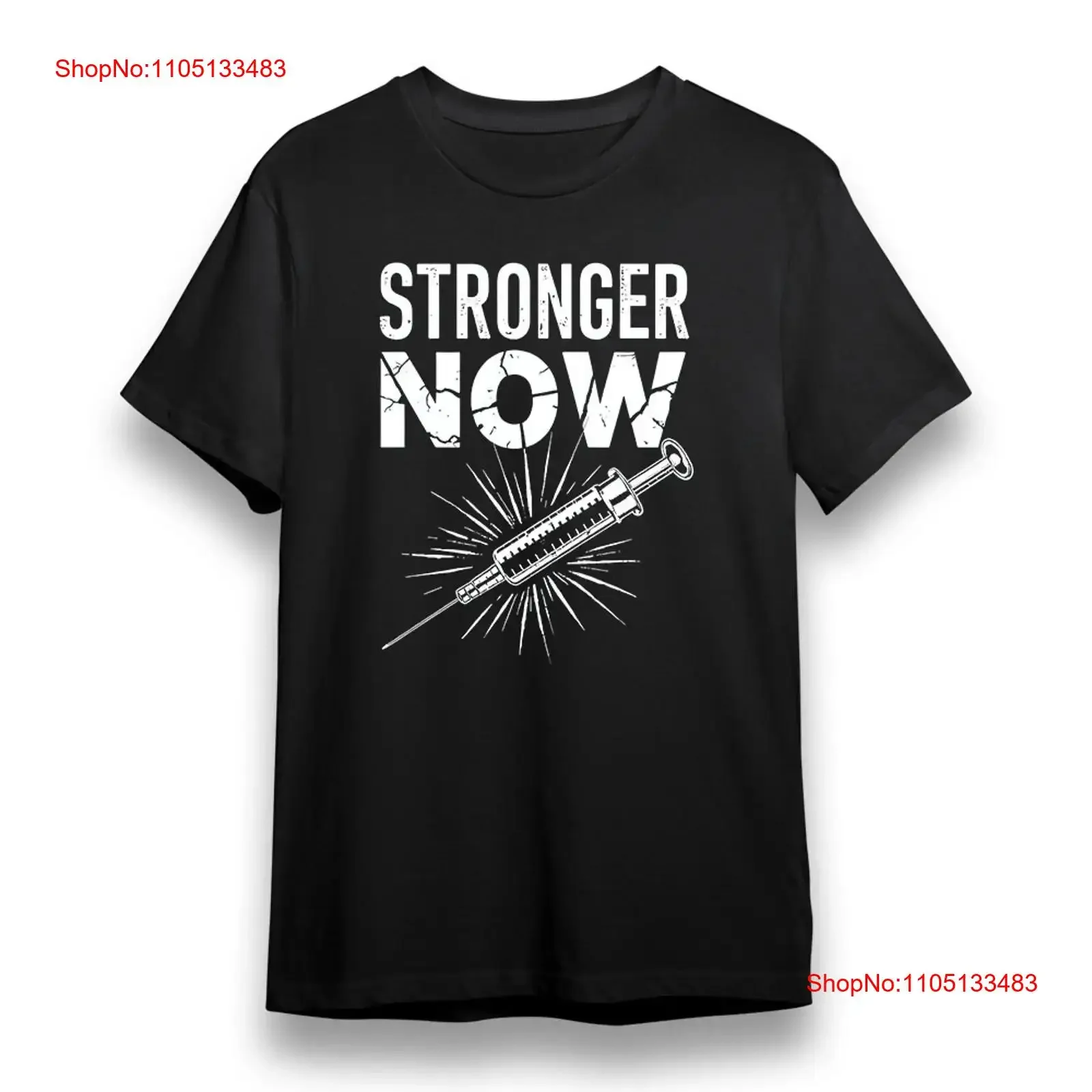 

Men's T shirt with Stronger Now Black 100 Cotton Summer USA vintage Washed Slightly fashion streetwear Versatile
