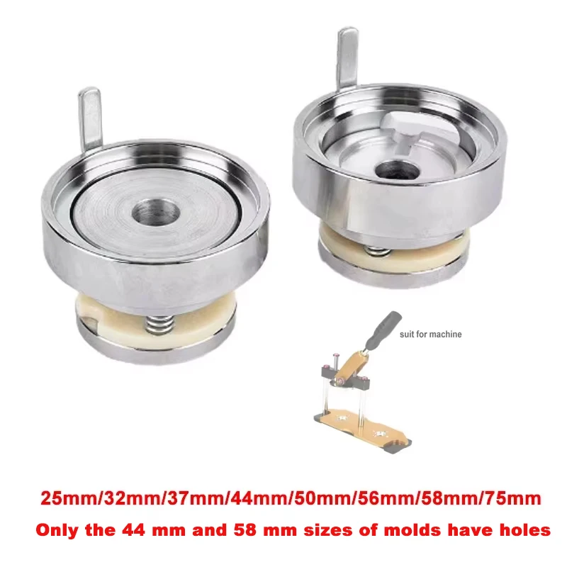 

25mm/32mm/37mm/44mm/50mm/56mm/58mm/75mm Split Type Round Interchangeable Die Mold for DIY Badges Button Making