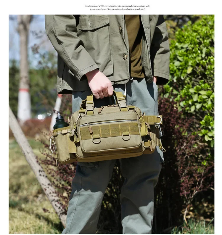 Imagem -06 - Bolsa de Cintura de Pesca de Grande Capacidade Bolsa Crossbody de Camuflagem ao ar Livre Masculino Montanhismo Multiuso Rod Bolsa Novo 2024