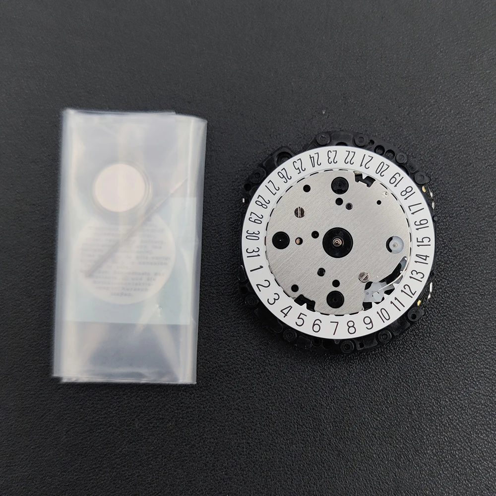 Japan Original VD31 Quartz Movement Dual Time 24 Hours VD31B Mod Replace Mechanism Date at 6H with Battery