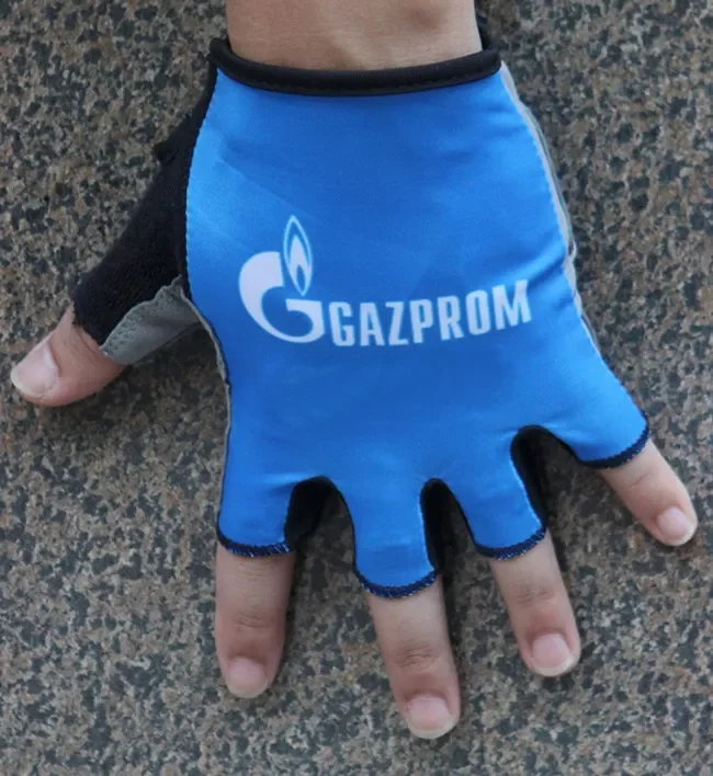 2016 GAZPROM  Team One Pair Sports Half Finger Cycling Jersey Gloves MTB Road Mountain Bike Bicycle Gel Gloves