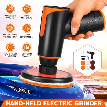 100W Car Buffer Polisher 1800rpm Adjustable Speed Auto Polishing Machine Rechargeable Battery Wireless Buffing Waxing Machine