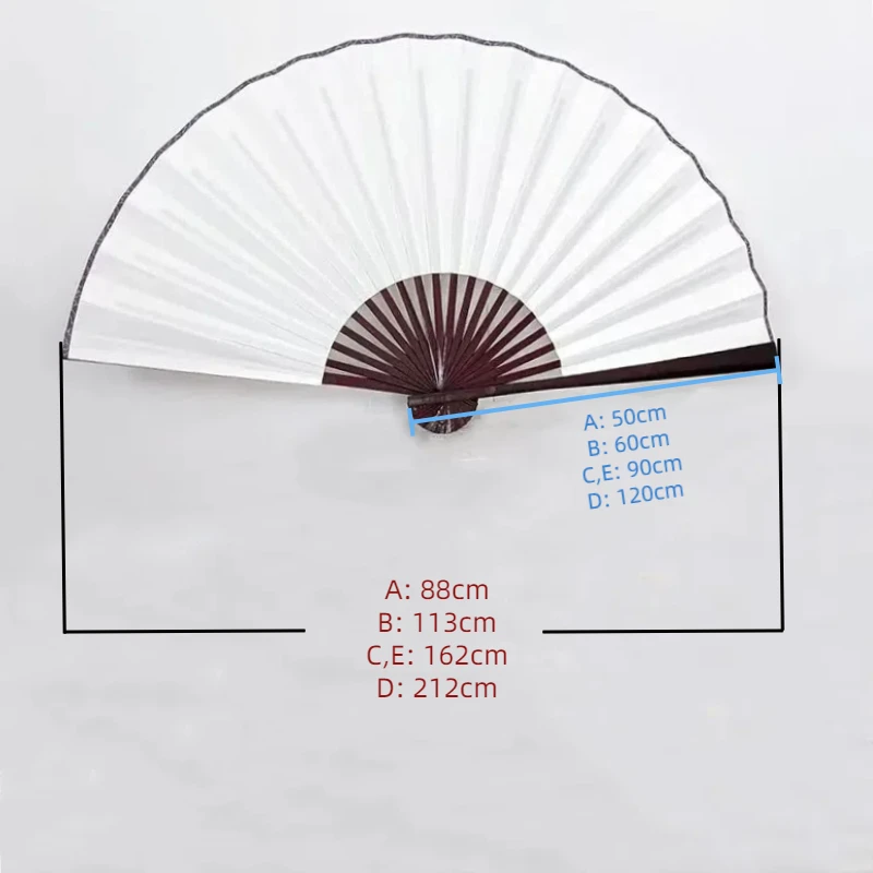 Large Decoration Fan Chinese Classical Wall Mount Paper Folding Fan Office Living Room Decorative Spring Festival Furnishings