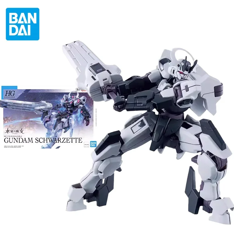 Bandai Original GUNDAM Anime HG 1/144 The Witch From Mercury SCHWARZETTE Action Figure Toys Collectible Model Gifts For Children