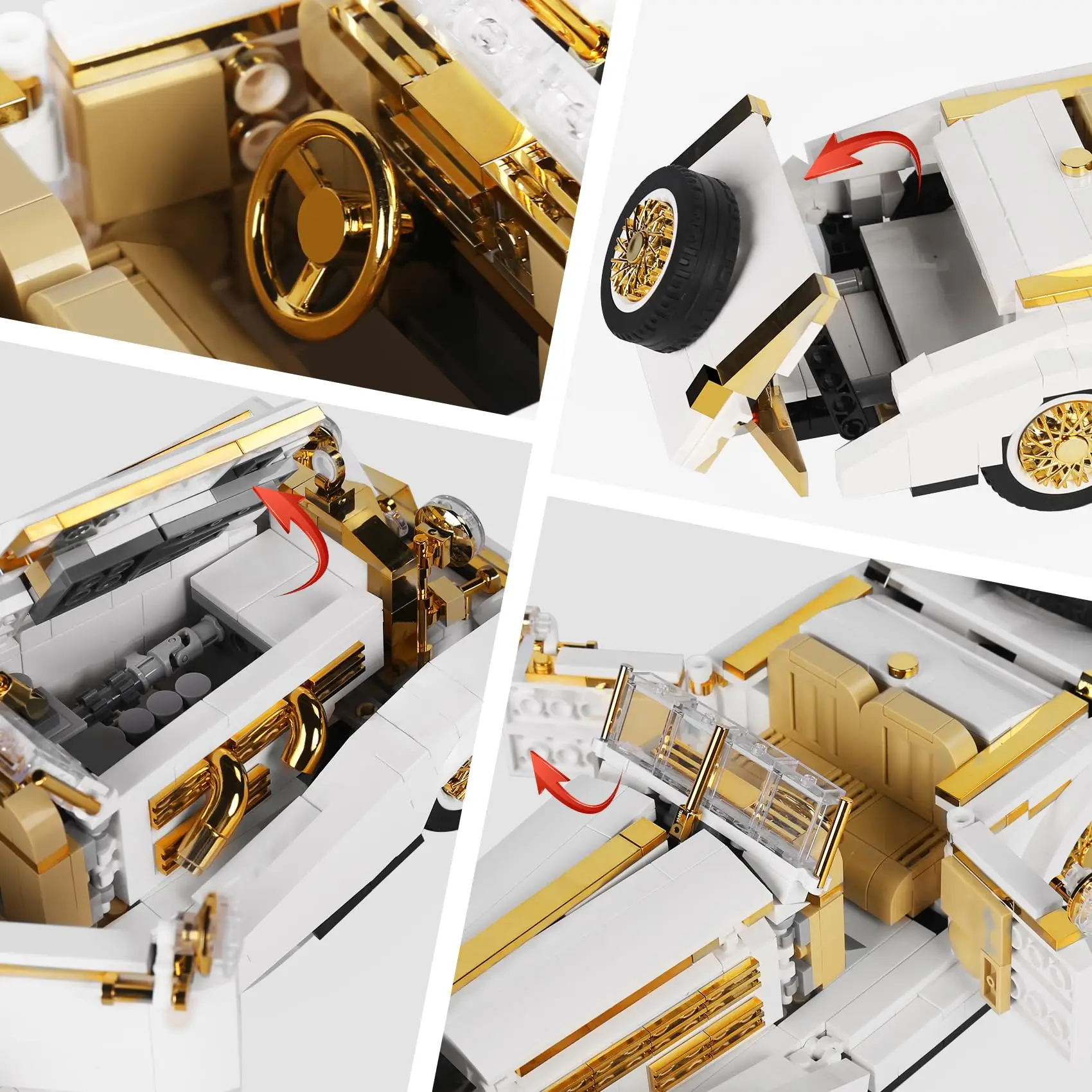 ชุดประกอบโมเดลรถยนต์คลาสสิค Mould King 10003 868+ ชิ้น ของสะสมสำหรับเด็กอายุ 8 ปีขึ้นไป วัยรุ่น และผู้ใหญ่