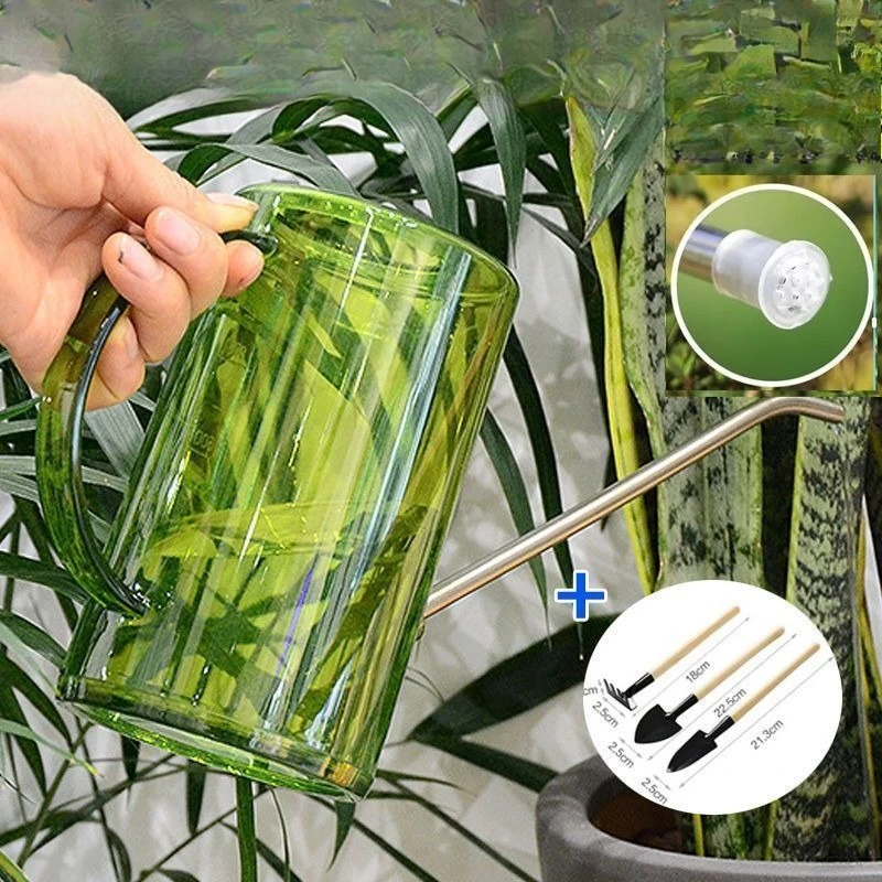 Large Capacity Stainless Steel Long Spout Watering Can for Home Garden Plant Flower