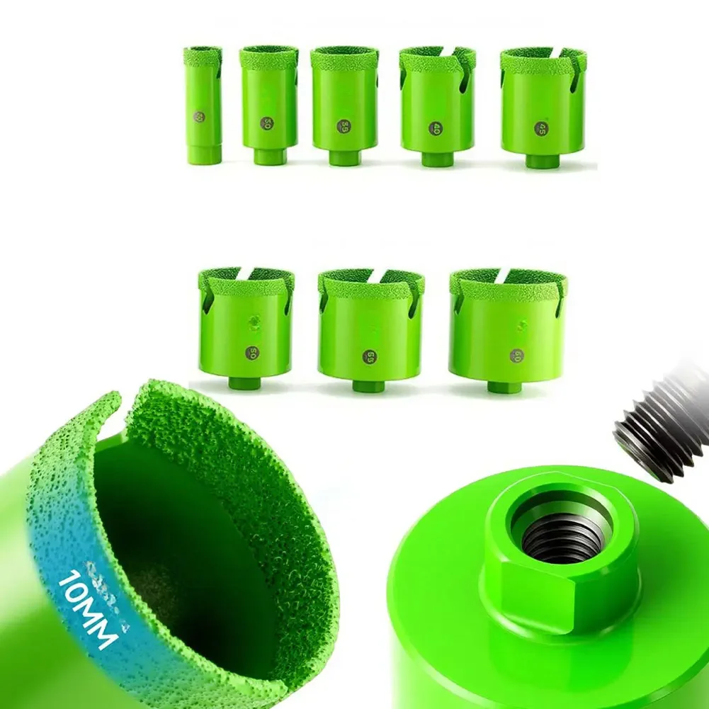 

1PC For M10 Thread Dry Vacuum Brazed Emery Drilling Core Bit Tile Hole Opener For Power Tool Accessory