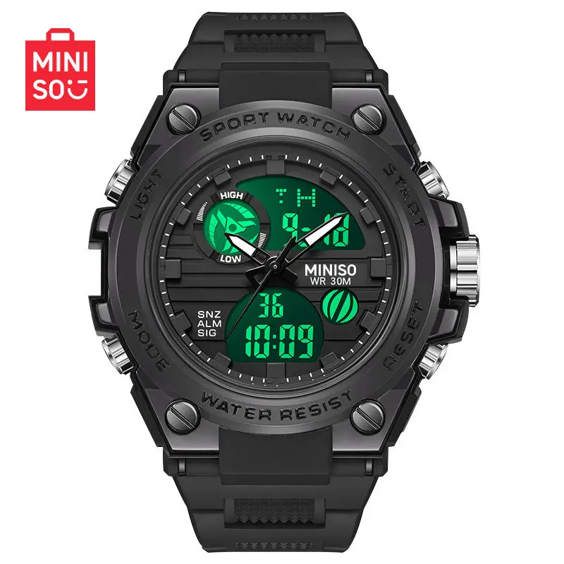 Genuino Miniso nuevo reloj luminoso impermeable luminoso deportes relojes electrónicos