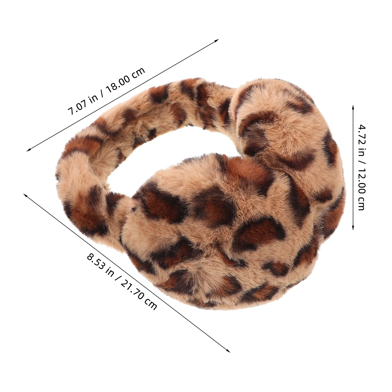 Cuffie per le orecchie invernali leopardate da donna Copri orecchie caldi Antivento Resistente al freddo Sci all'aperto Snowboard Protezione quotidiana streetwear