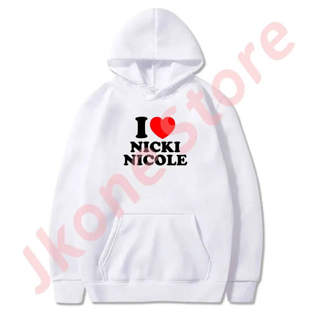 I Love Nicki Nicole Hoodies Alma Tour Merch Streetwear Unisex Fashion Casual Long Sleeve Sweatshirts