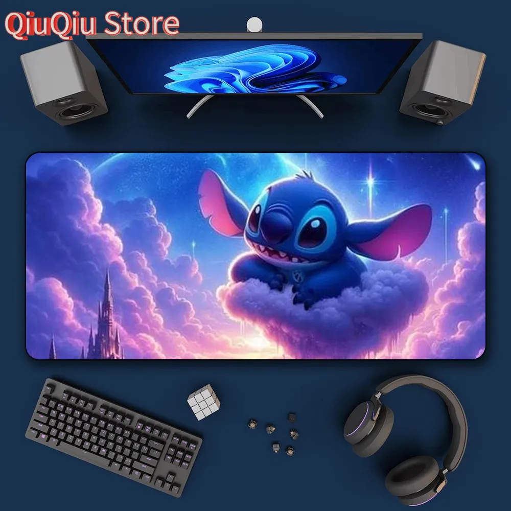 لطيف أنيمي زوجين غرزة ماوس HD الطباعة ألعاب الكمبيوتر قفل حافة عدم الانزلاق ماوس الوسادة XXL90x40 سنتيمتر لوحة المفاتيح الكمبيوتر وسادة للمكتب