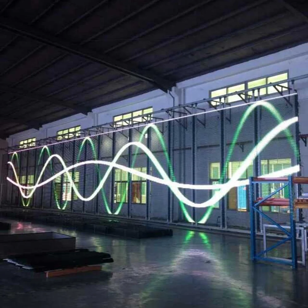 LED VISUAL Indoor Full Color Transparent LED Screen Glass LED Display