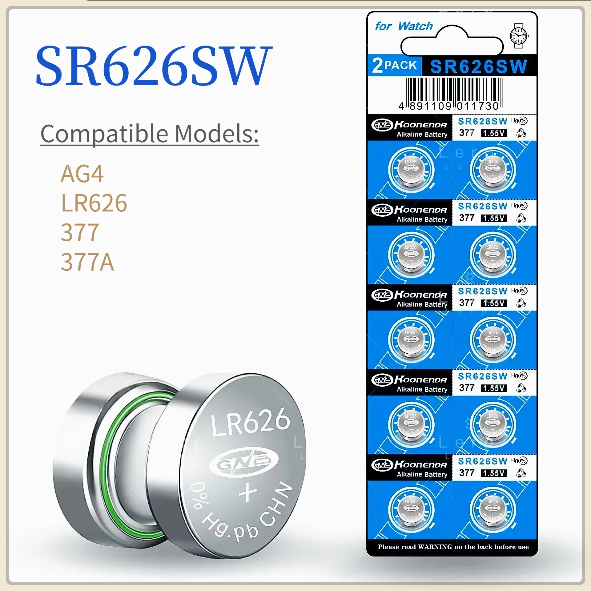 

Button Battery AG4/LR626/SR626SW/377A Watch Button Battery18#