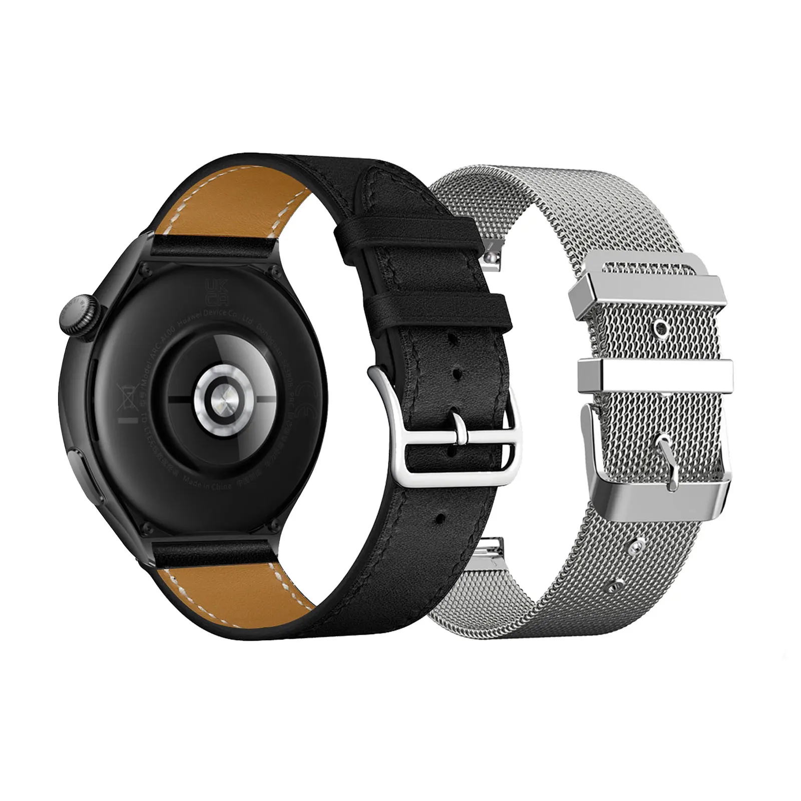 2-pulseiras-elegantes-para-o-relogio-xiaomi-de-watch-5-uma-pulseira-de-couro-e-uma-pulseira-de-metal