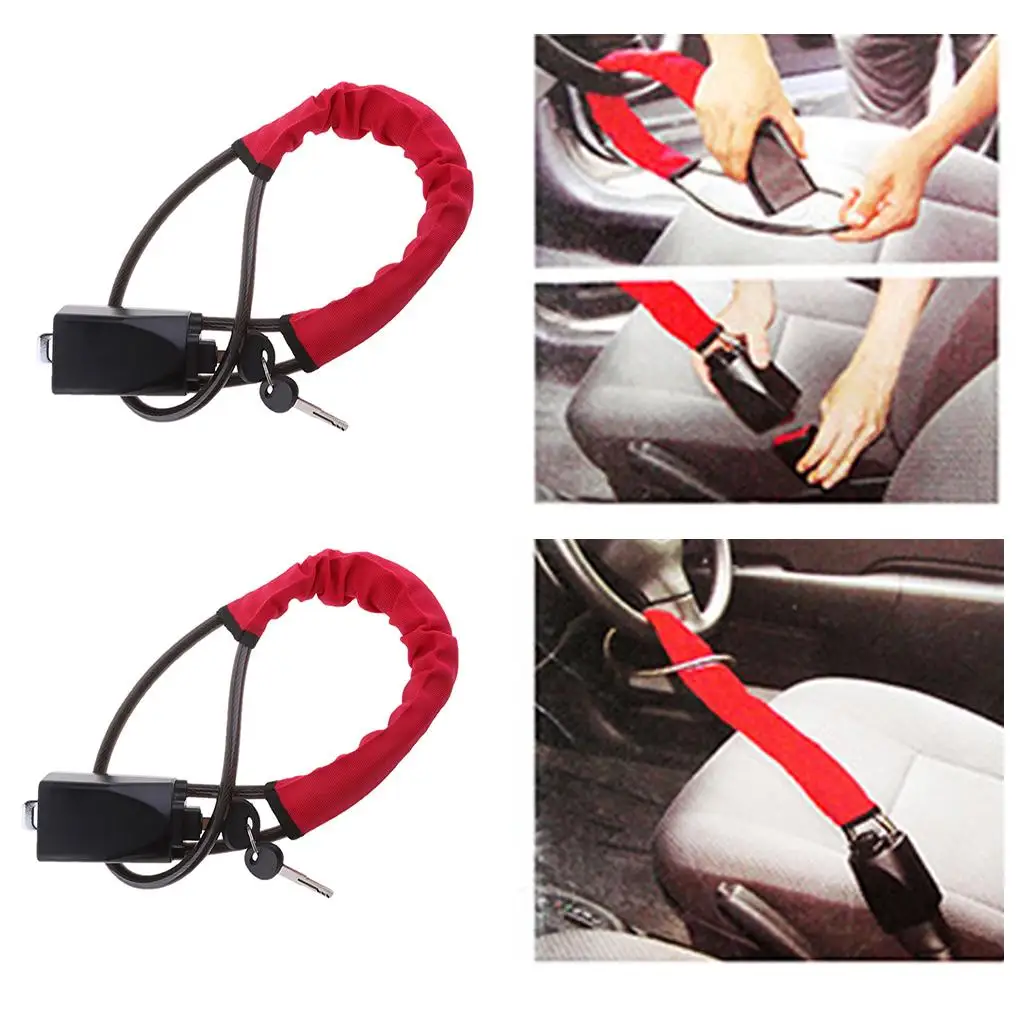 Anti theft Car Lock Steering Wheel Anti theft Lock Car Security Lock Universal for Car SUV Automotive Tool Length 57cm