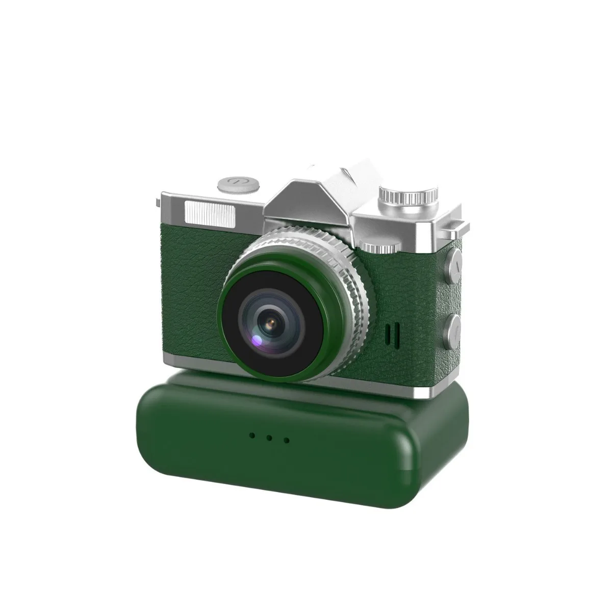 

Mini camera with spare battery compartment, backpack clip, retro-style student party camera for photos and videos