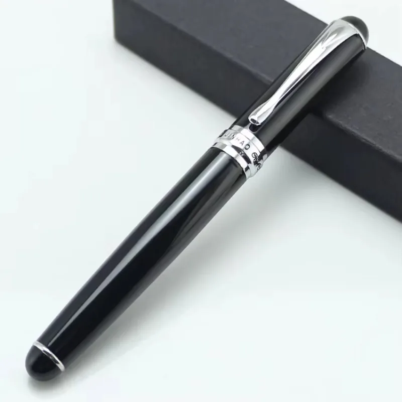 JINHAO 750 Lacquered With Silver Trim Calligraphy Nib Fountain Pen 15 Colours Without Pencil Box luxury writing gift pens