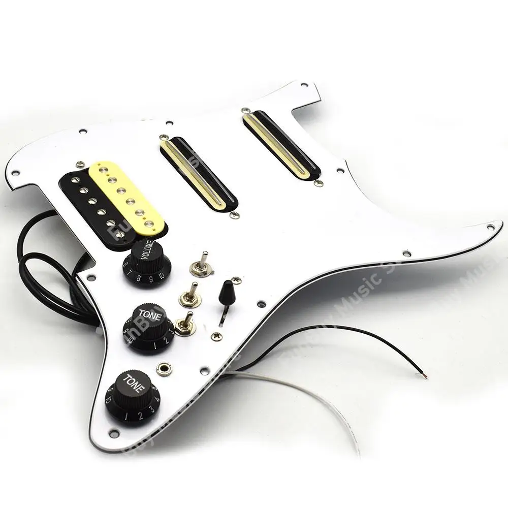 SSH Electric Guitar Pickguard Pickup with Singlecut Wiring Loaded Prewired Pick-up Single Coil Dual Rail Humbucker