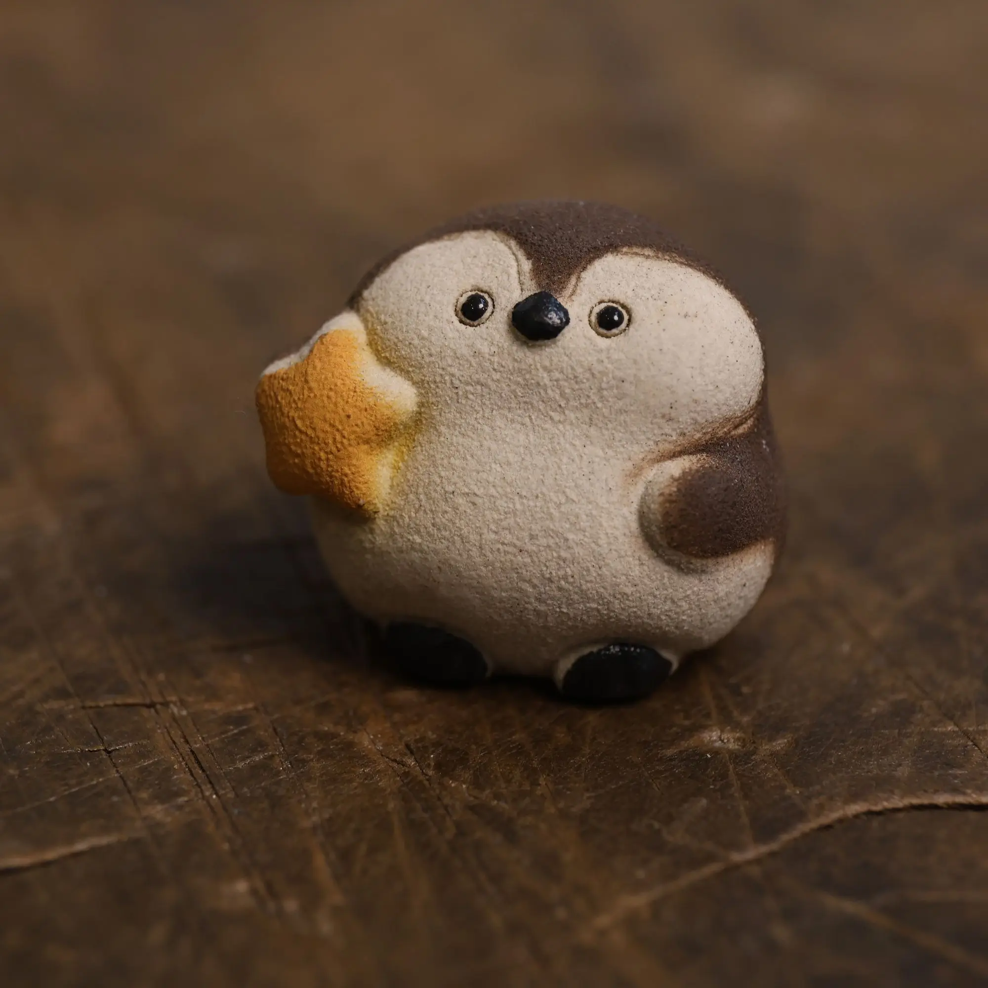 Yixing Purple Clay Tea Pet - Chubby Little Penguin Mini Cute And Fun Desktop Ornament Handmade Exquisite Decoration