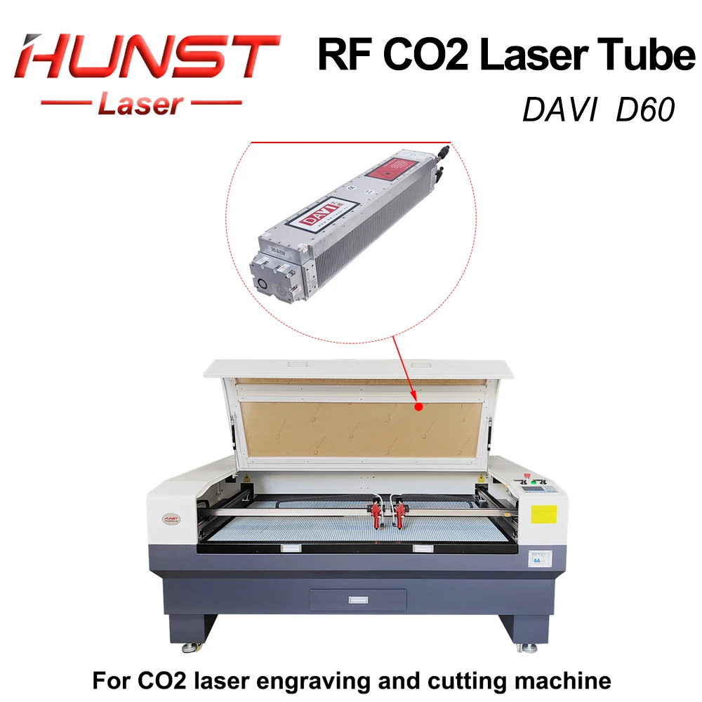 HUNST DAVI CO2 RF Laser Source 60W 80W 10.6um Laser Module Connector RJ45 Type for Co2 Laser Marking Machine Cutting Machine