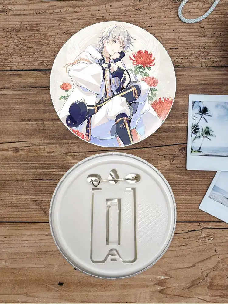 Tsurumaru Kuninaga Game Anime Character Soft Button Badge Brooch anchor Peripherals Pin Decoration 58mm Fandom Accessories