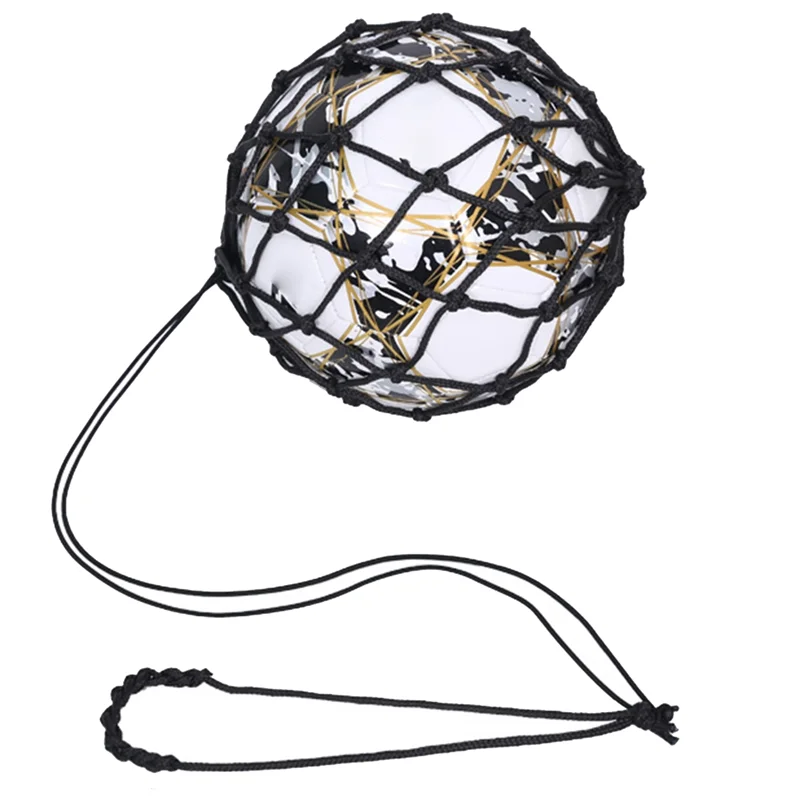 

ABYM Black Football Ball Net Bag, Bold Encryption + Elastic Rope, Football Training Bag, Portable Ball Bag Durable