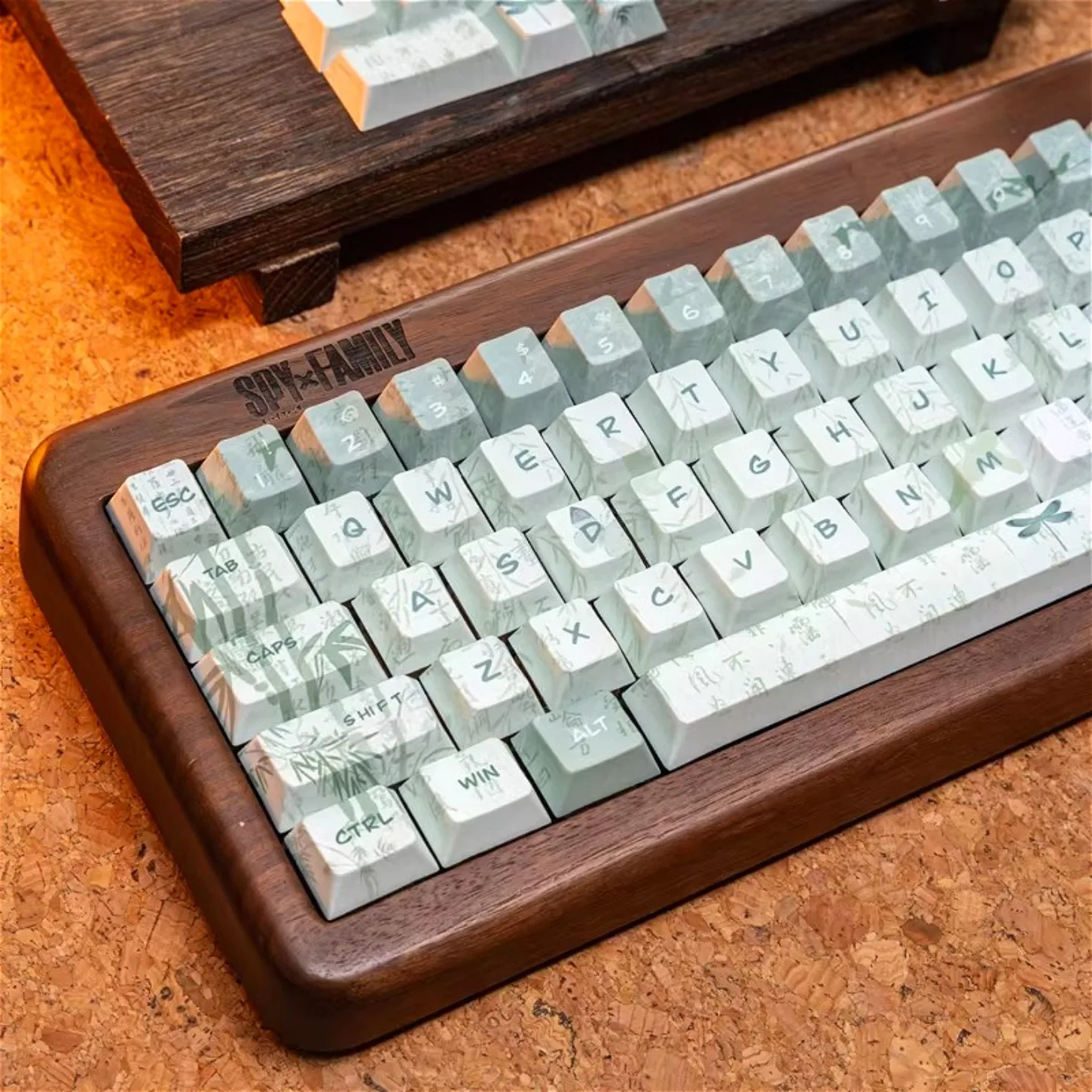 

Elegant and Popular Appreciation Theme Keycaps PBT Literary Ancient Style Pattern Keycaps Suitable for Cherry Keyboard 127 Keys