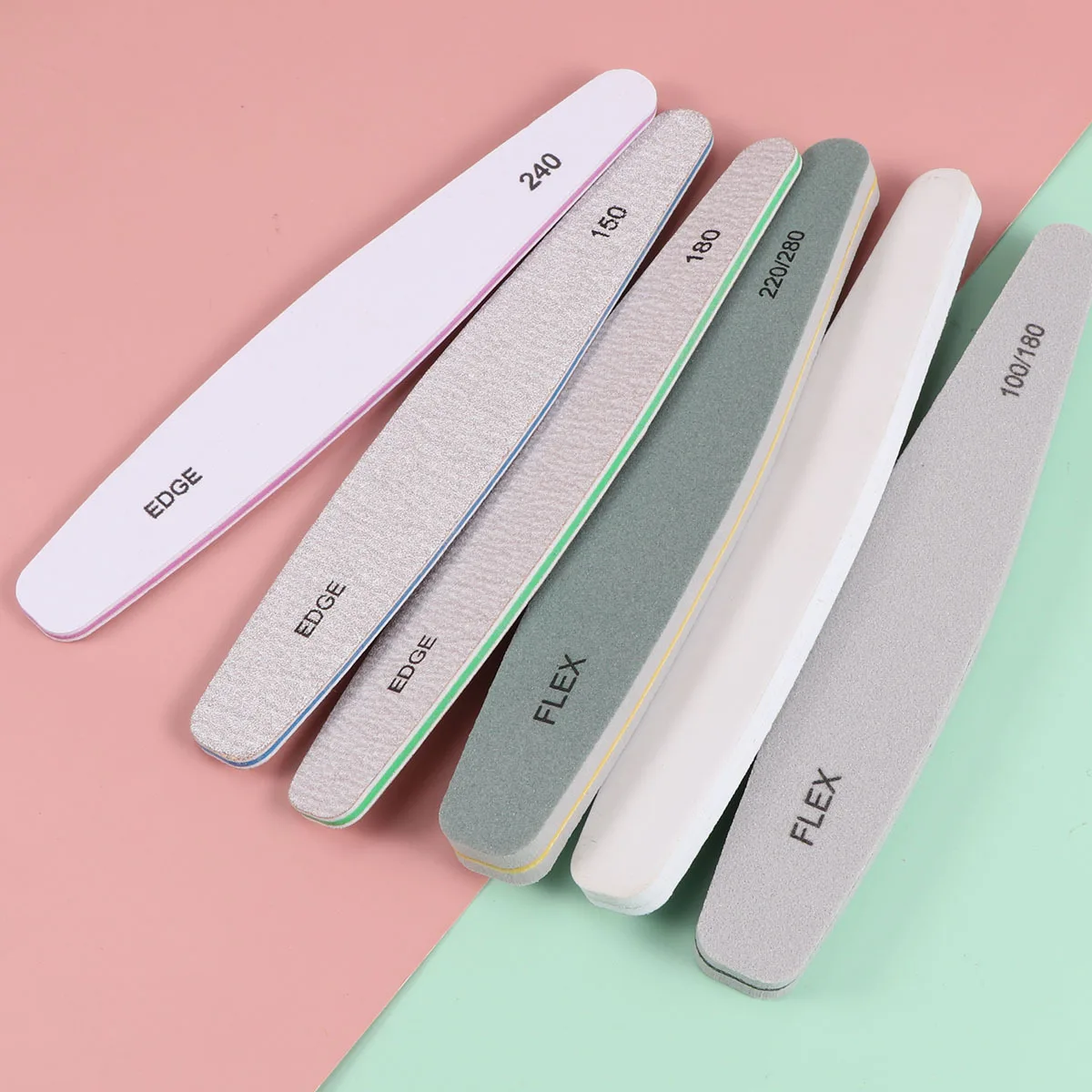 6 قطعة مجموعة أدوات الأظافر خفيفة الوزن ومتينة لملفات الأظافر الطبيعية كاذبة مانيكير إزالة طلاء الأظافر عازلة الرملي الشريط