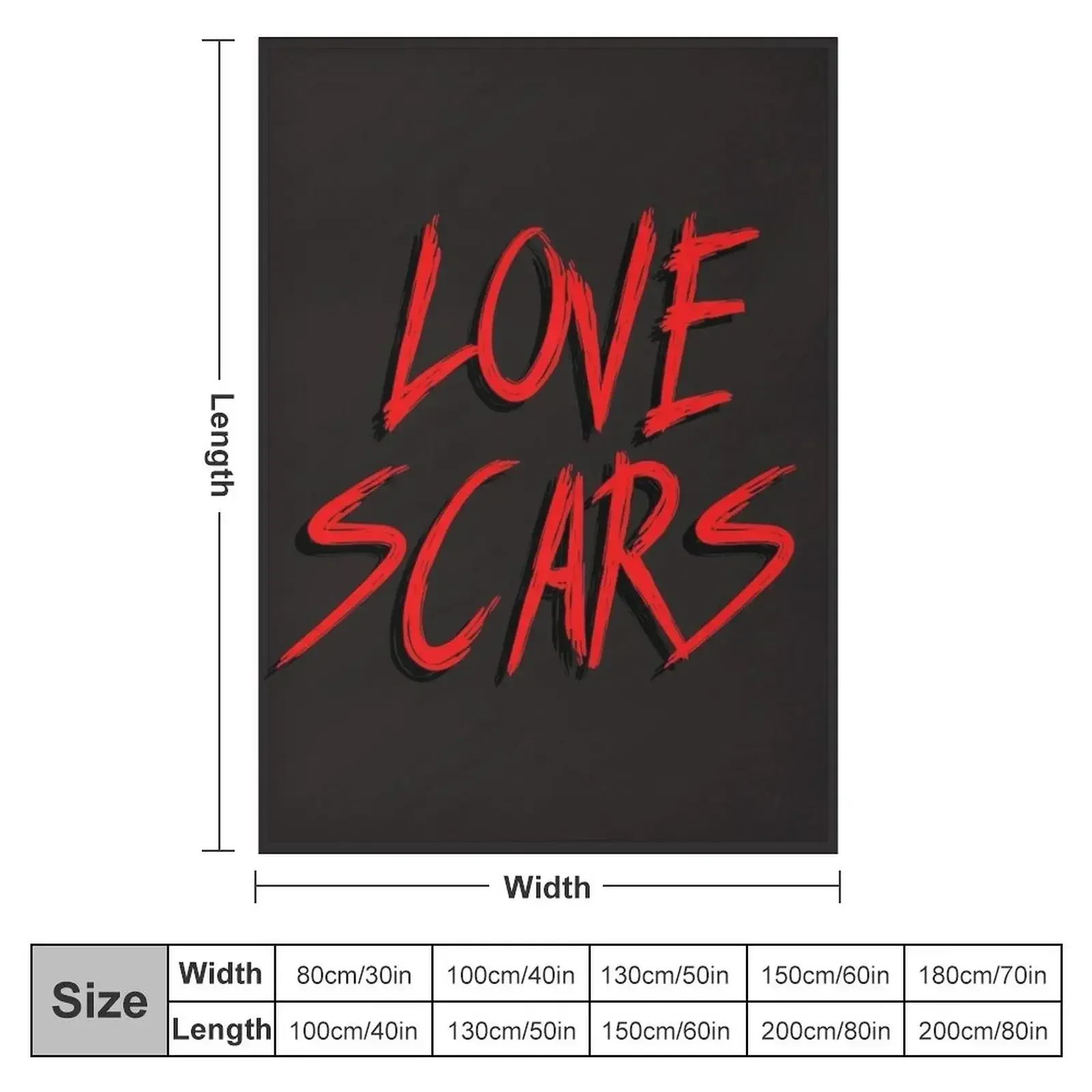 Love Scars TR Throw Blanket christmas decoration Single Cute Plaid Beach Blankets