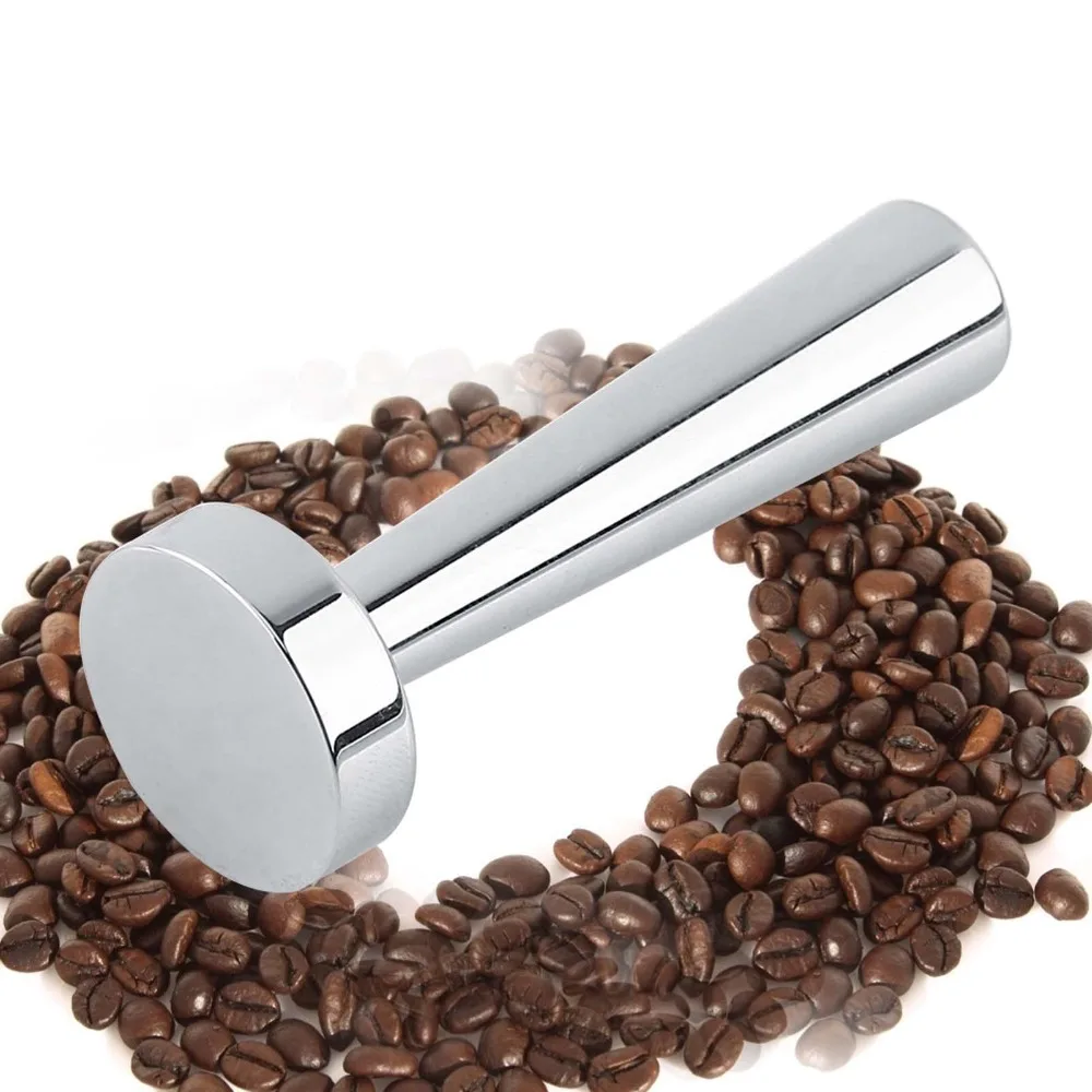 Stainless Steel Coffee Tamper Solid Base Heavy-duty Capsule Machine Tamper Flat Base Mini Coffee Knock Box Coffee Preparation