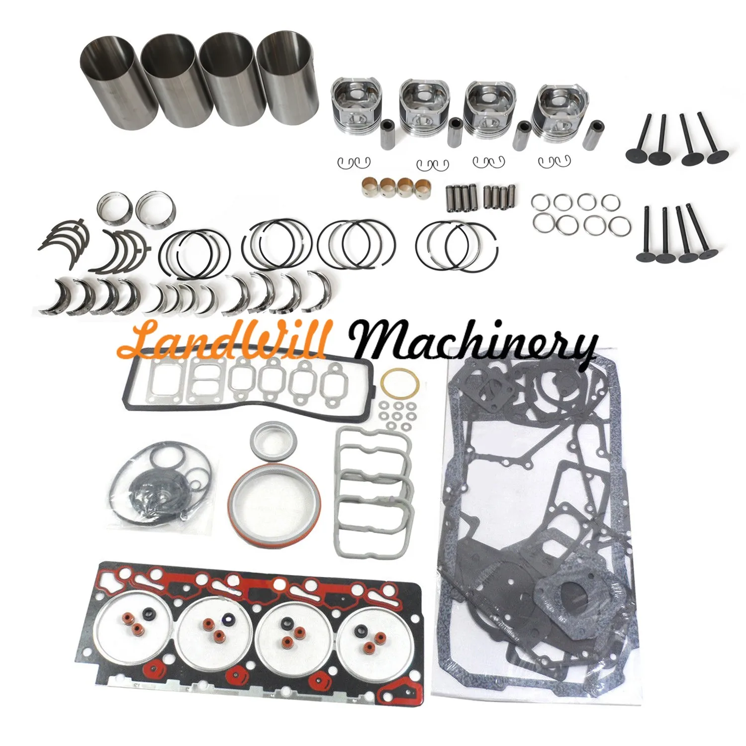 4D102LE-2 Overhaul Rebuild Kit Fits For Komatsu Backhoe Loader WB146-5 WB142-5