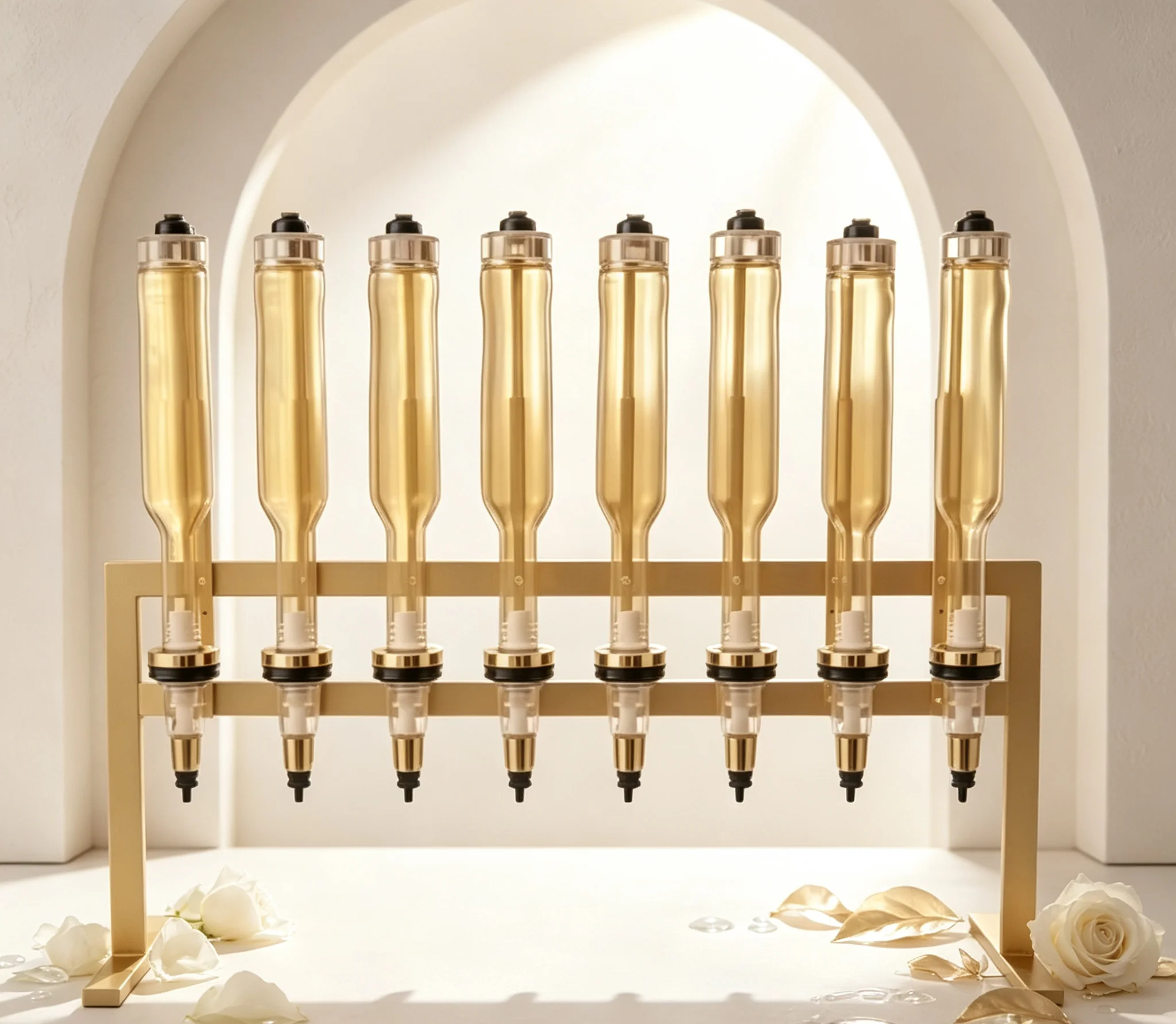Gold 8 Bottle Perfume Dispense - Perfume Fragrance Holder recension och pris