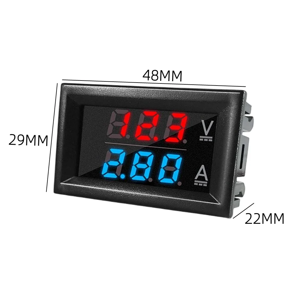 DC0-100V 10A LED DC Dual Display Digital Ammeter Car Motocycle Voltage Current Meter Volt Detector Tester Monitor Panel