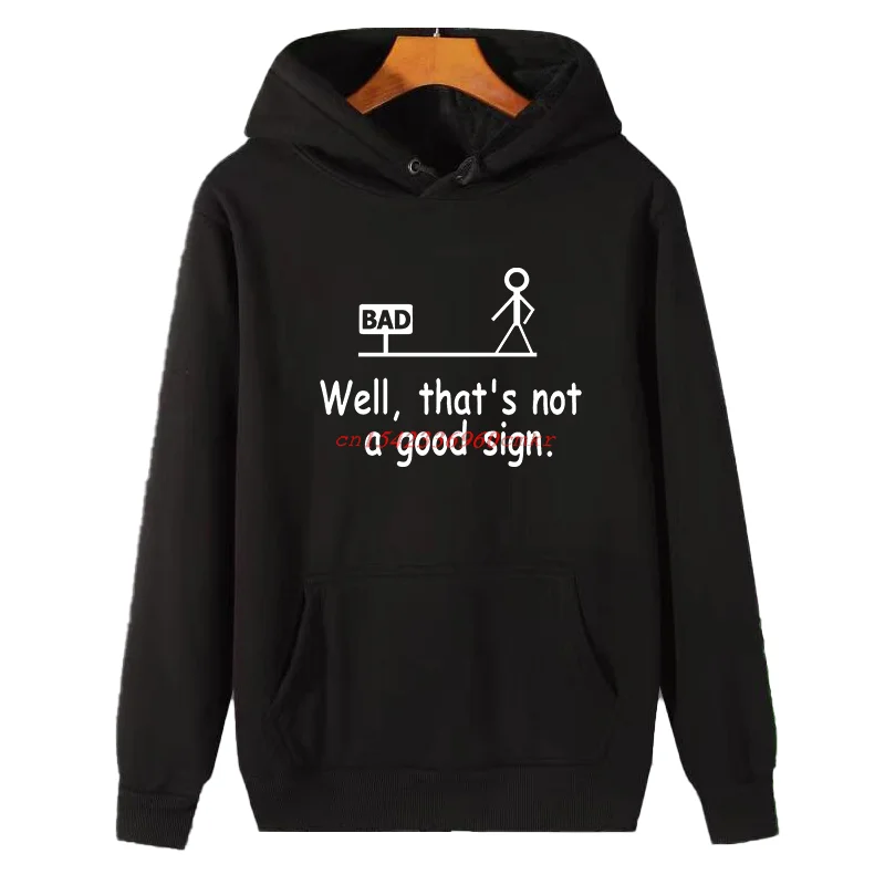 

Юмор, плохой знак, подарок, забавные толстовки с капюшоном и графикой, подходят для всех возрастов, мужские предметы первой необходимости, зимний толстый свитер, толстовка