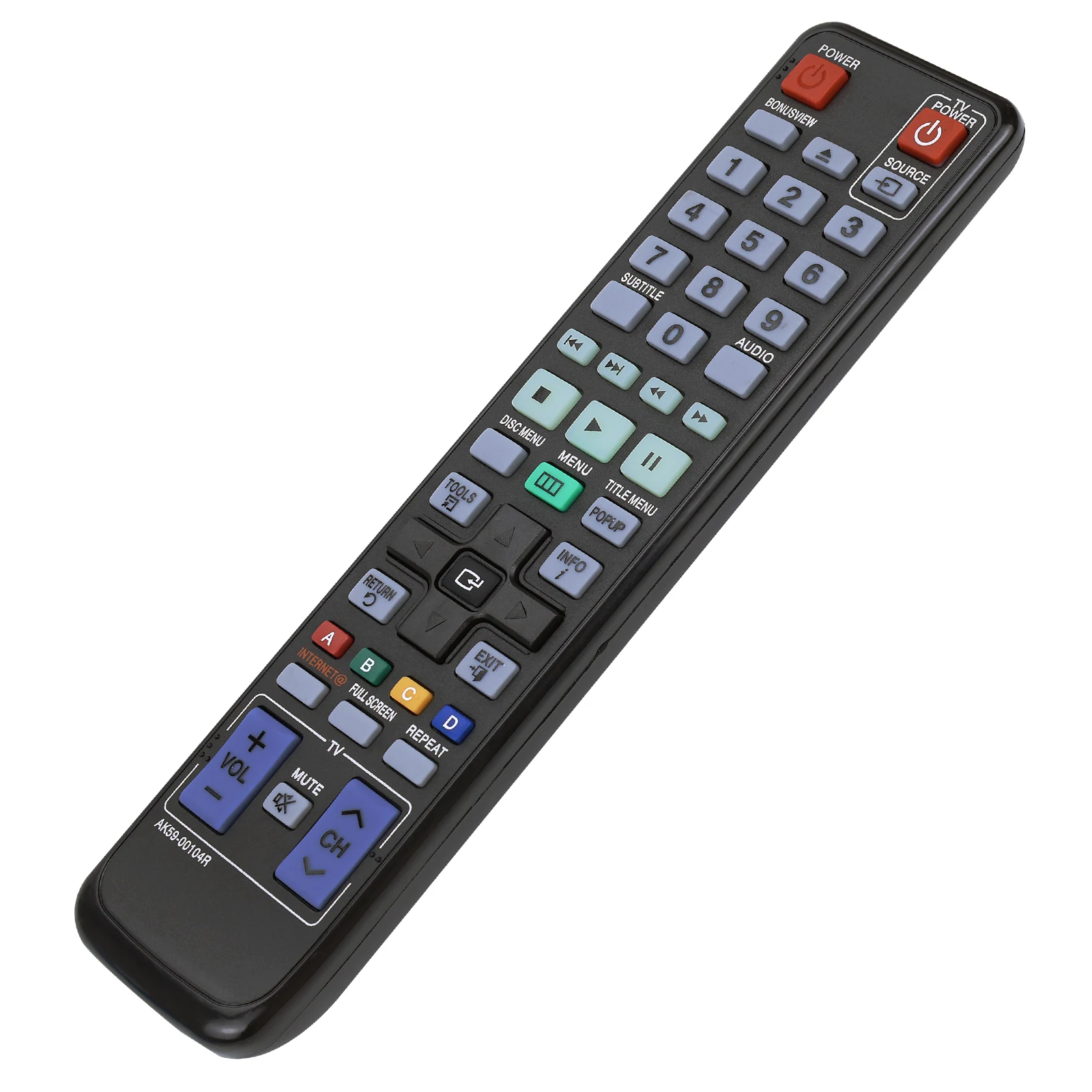 New Remote Control AK59-00104R for Samsung BD-C5300 BD-D5490 BD-C5500C BD-D5700 BD-C6500 BD-C5900 BD-C6900 BD-C6800/XAA BD-C6600