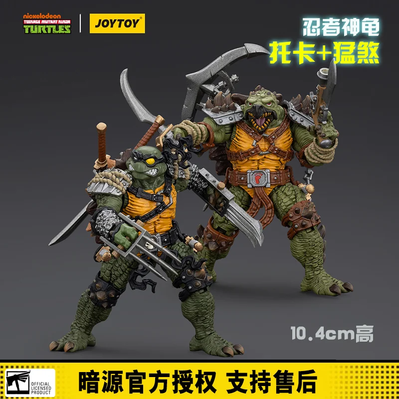 Adolescente mutante ninja tartarugas cowboy rosto de porco schrader figura móvel joytoy figura de ação modelo 1:18 brinquedos soldado