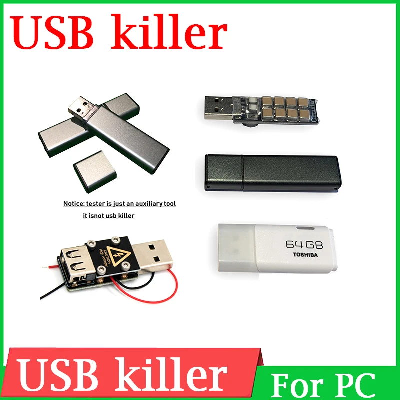 USB killer V3.0 USBkiller U Disk Miniatur moc USB wysokiego napięcia Generator impulsów Tester do komputera płyta główna do komputera zabójca