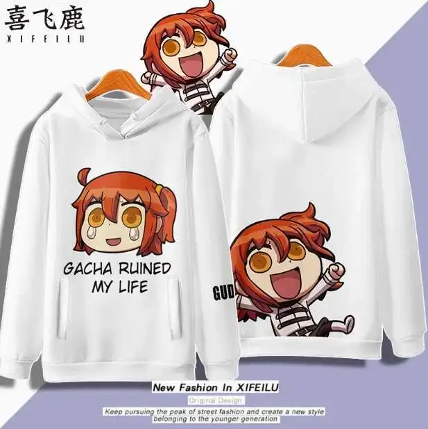 

Anime Fate/Grand Order Fujimaru Ritsuka Hooded Hoodie Cosplay Costume Autumn Winter Men Women Coat Loose Jacket Tops anime