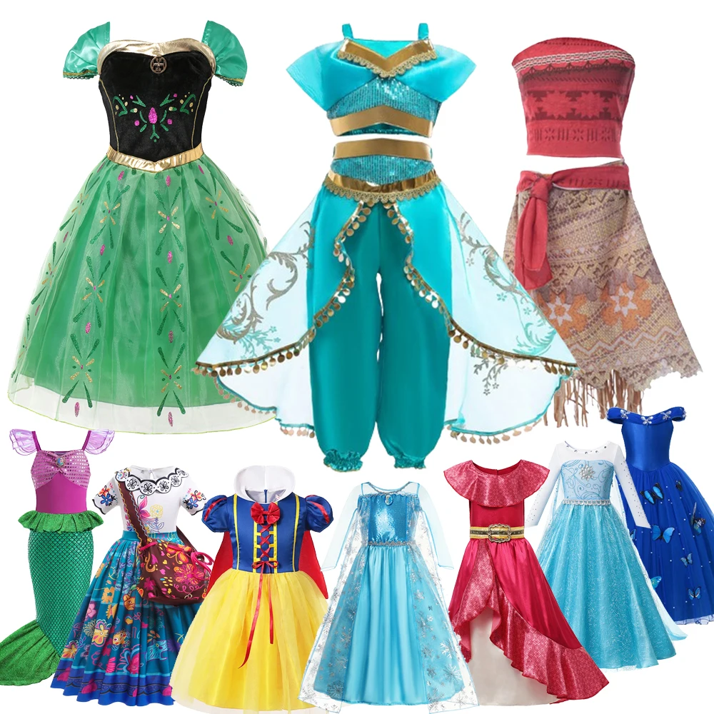 

Girls Jasmine Princess Dress Aladdin Hallowee Carnival Party Cosplay Costume Jasmine Dress Up Costumes Top+Pants+Headbands 2-12Y