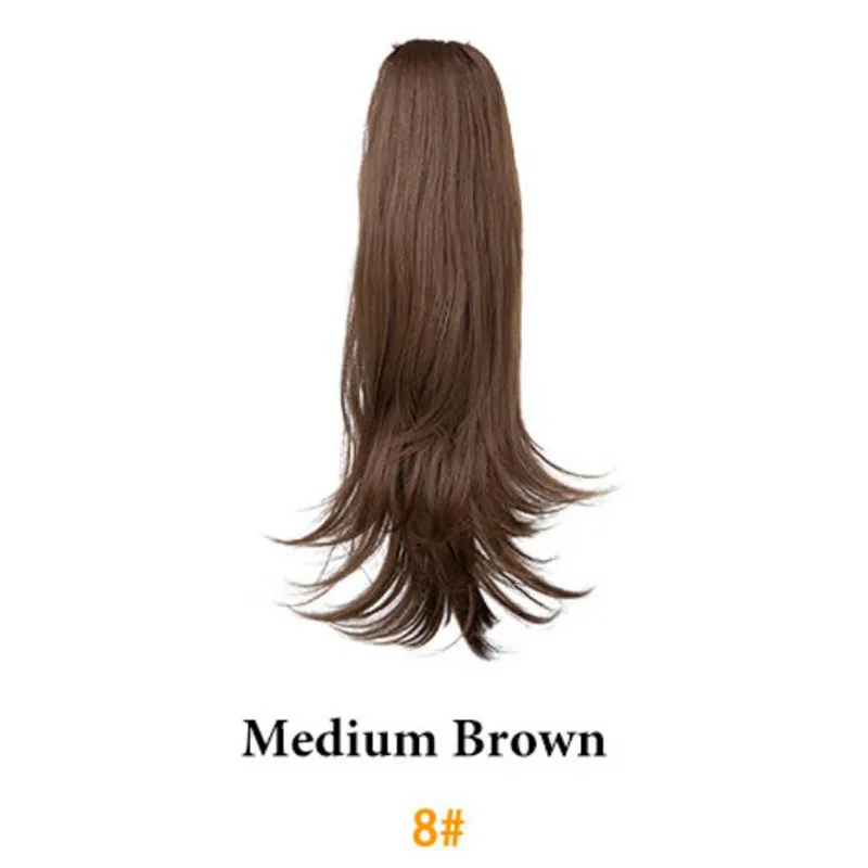 Long Ponytail Female Realistic Natural Wig Dual-use, Synthetic Fiber, Clip Design, Straight Hair