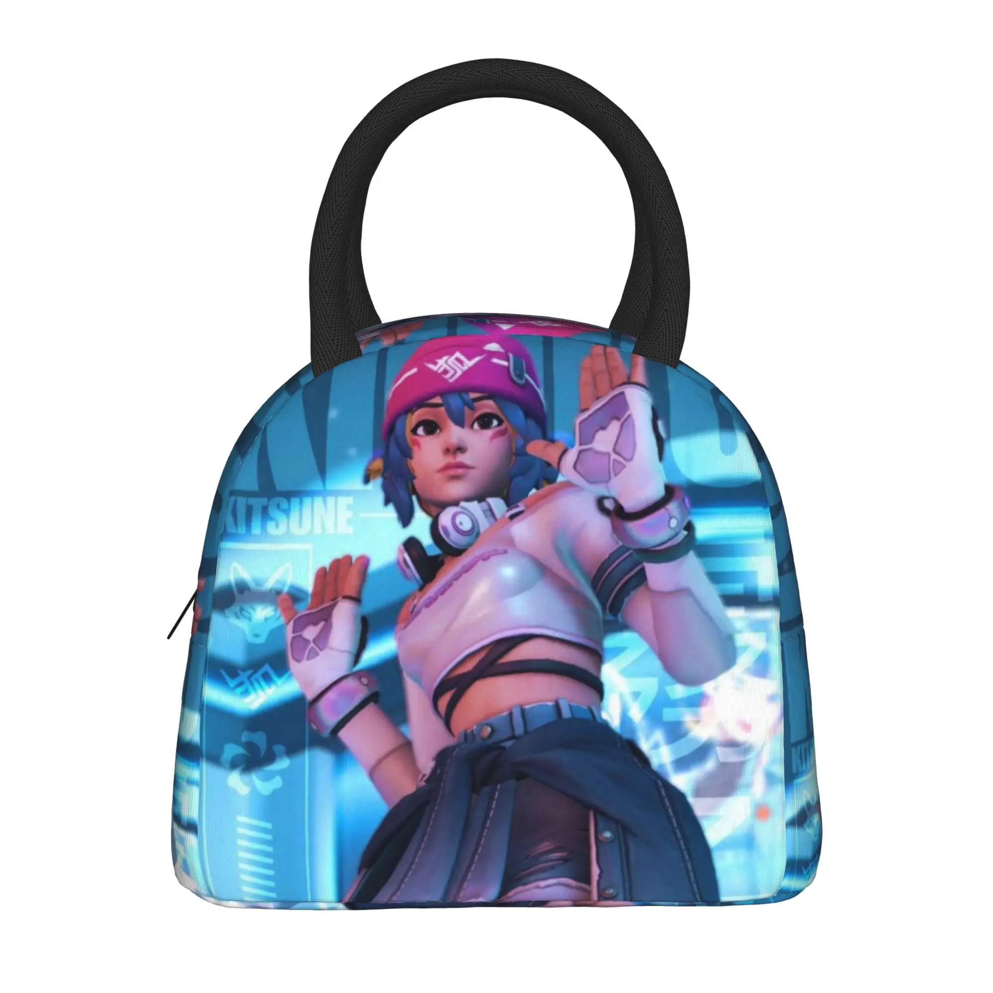 Kiriko Overwatch Video Game Merch Insulated Lunch Bag For Outdoor  Food Box Portable Thermal Cooler Bento Box