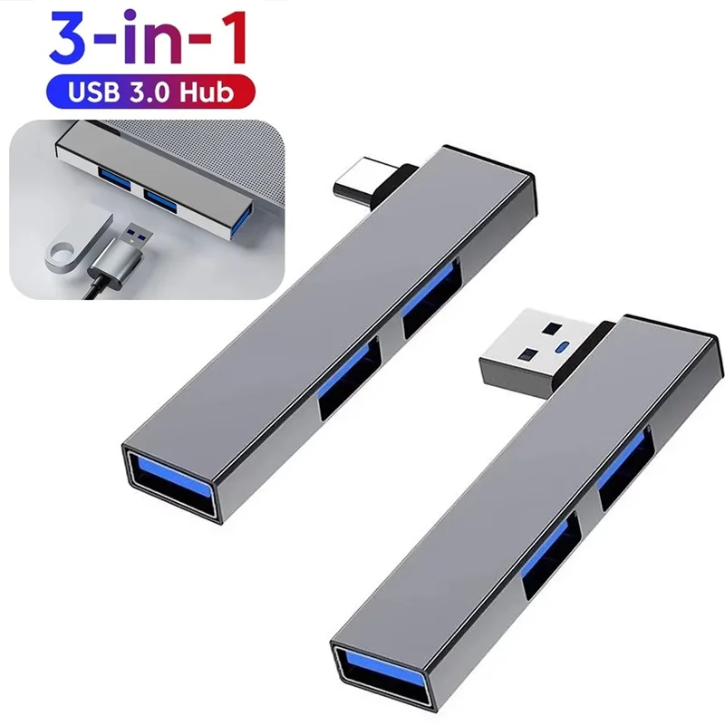 3 in 1 USB HUB OTG USB 3.0/Type-C To 3 USB USB Splitter Hub Speed 5.0 Gbps 3 Port Type C HUB For PC Laptops Notebook Accessories