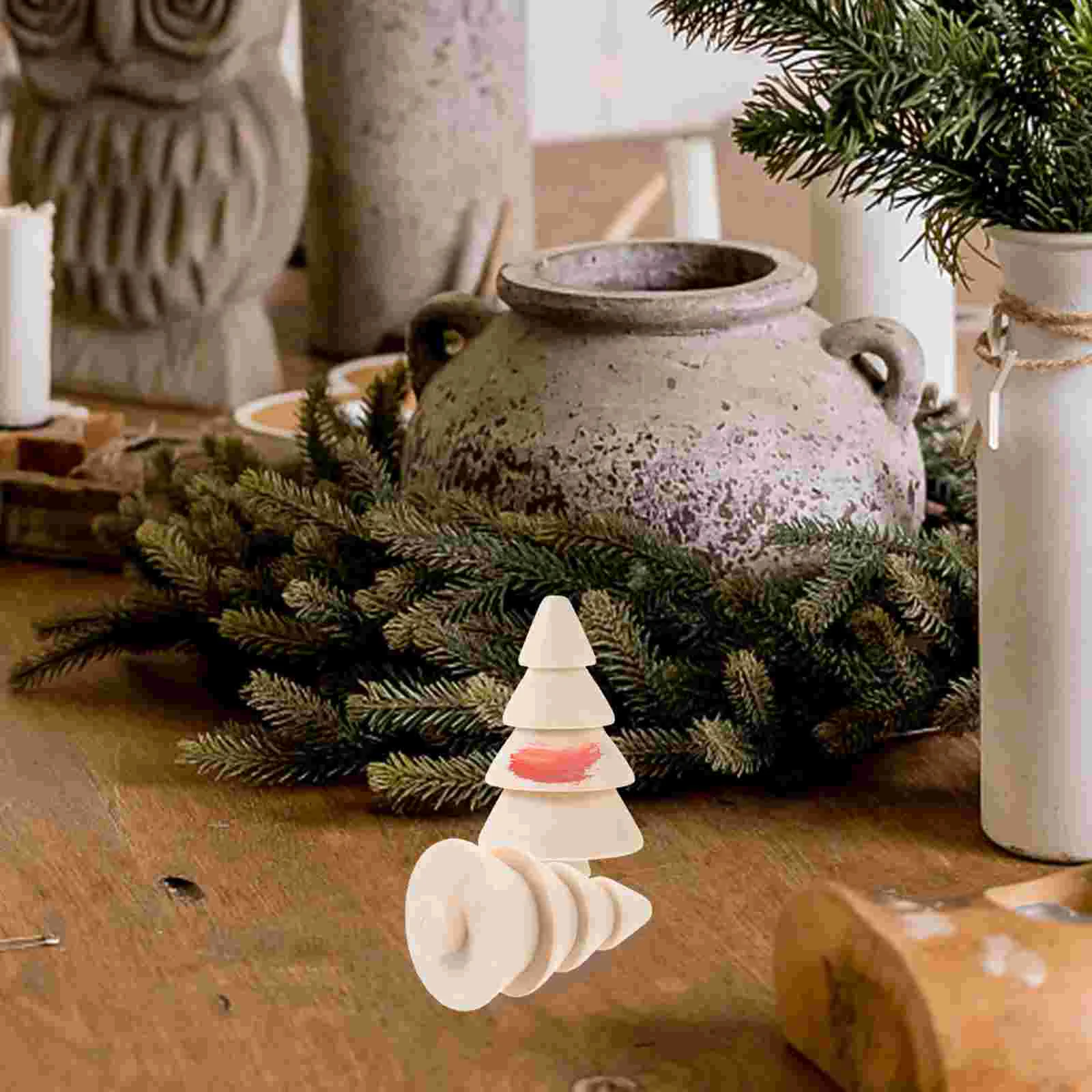  10 Pcs Baby Child Outdoor Halloween Decorations Collapsible Christmas Tree Wooden Xmas